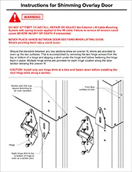Instructions for Shimming Overlay Door