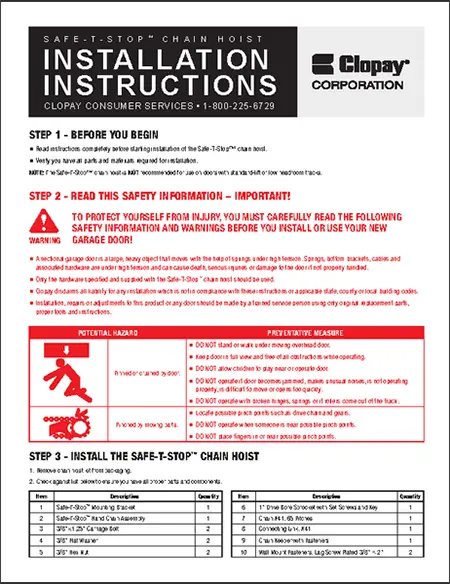 Safe-T-Stop Instructions