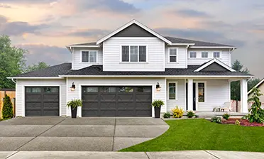 Bridgeport Inlay garage door in Iron Ore