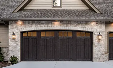 Canyon Ridge 5-Layer garage door in Espresso