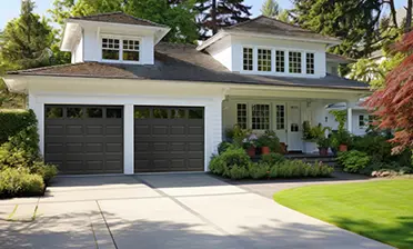 Classic Steel garage door in iron ore