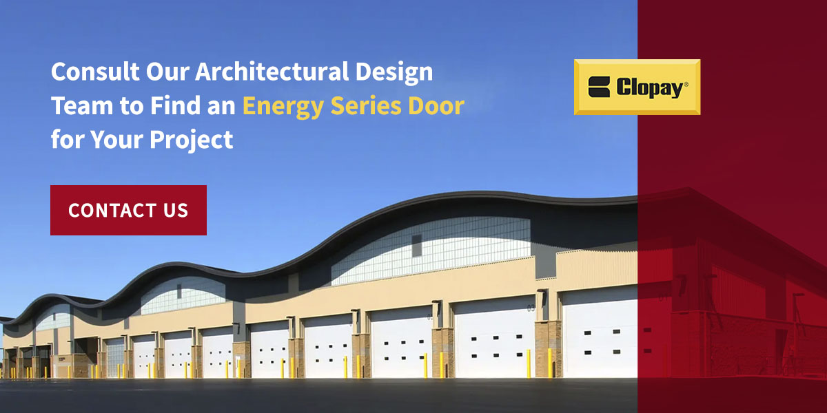 Consult Our Architectural Design Team to Find an Energy Series Door for Your Project