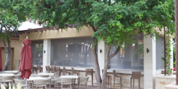 exterior of restaurant with rolling grilles