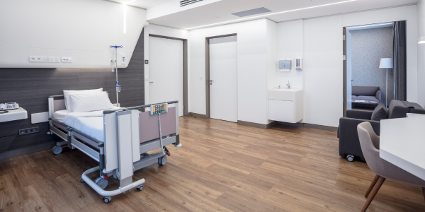 standard hospital patient room design